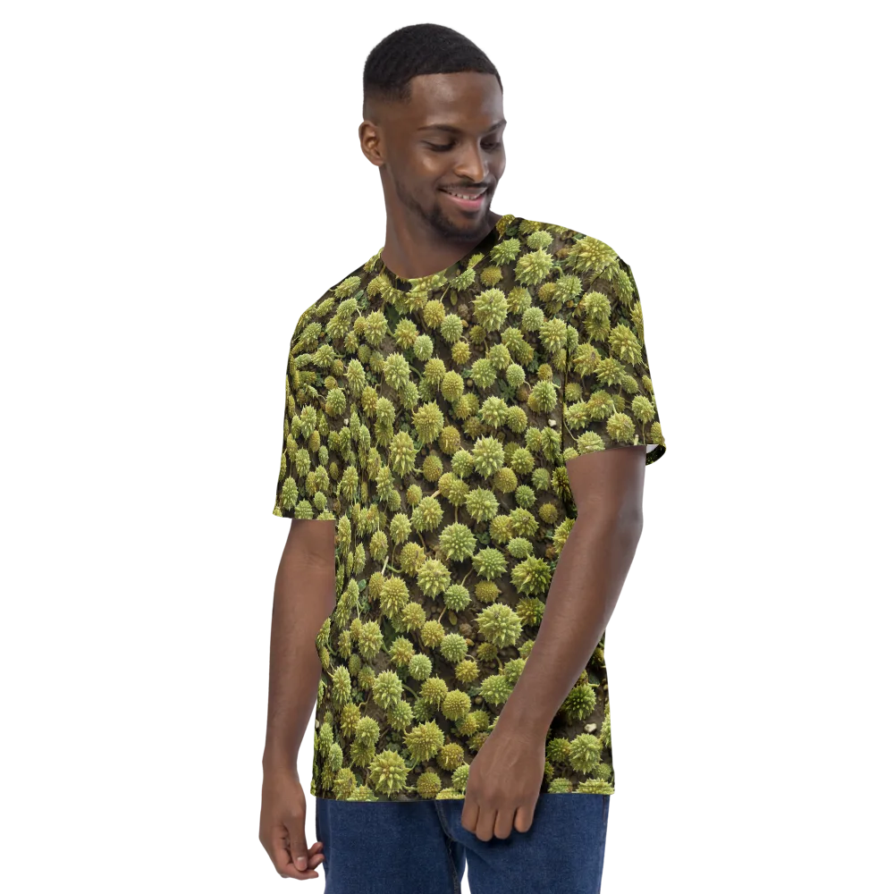 Verdant Starburst on Men's Crew Neck T-Shirt — Left