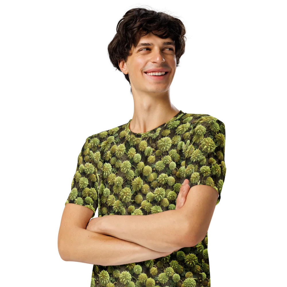 Verdant Starburst on Men's Crew Neck T-Shirt — Left Front