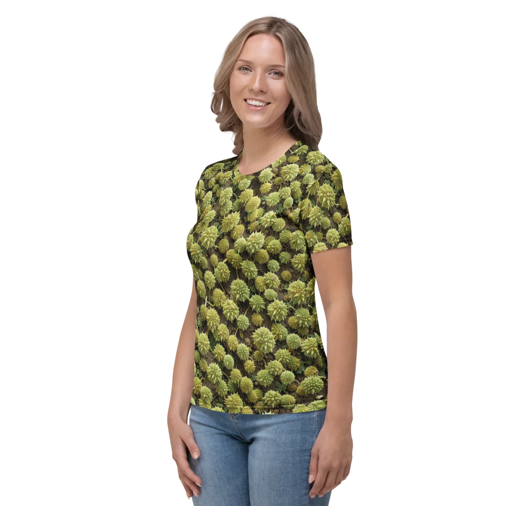 Verdant Starburst on Women's Crew Neck T-Shirt — Left