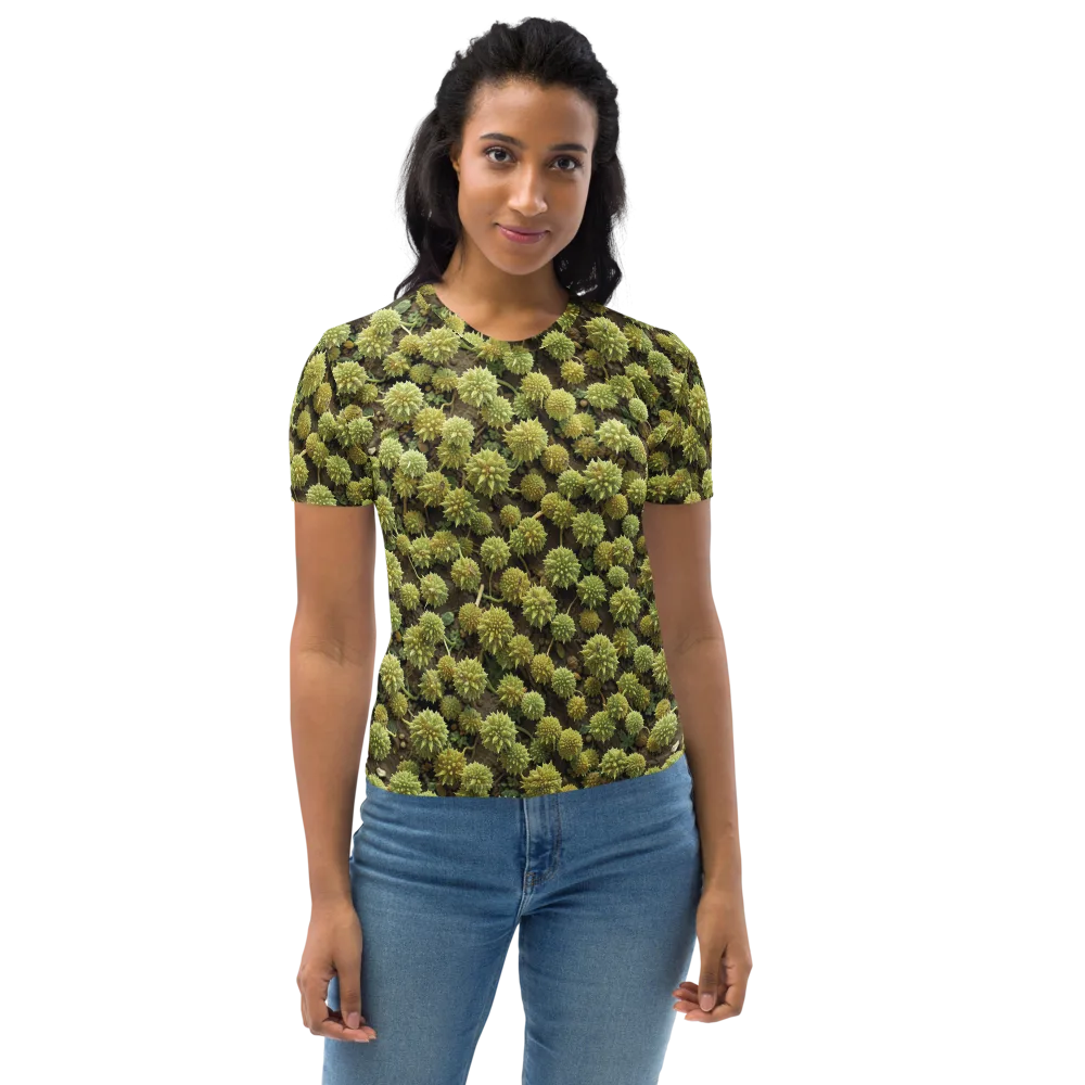Verdant Starburst on Women's Crew Neck T-Shirt — Front