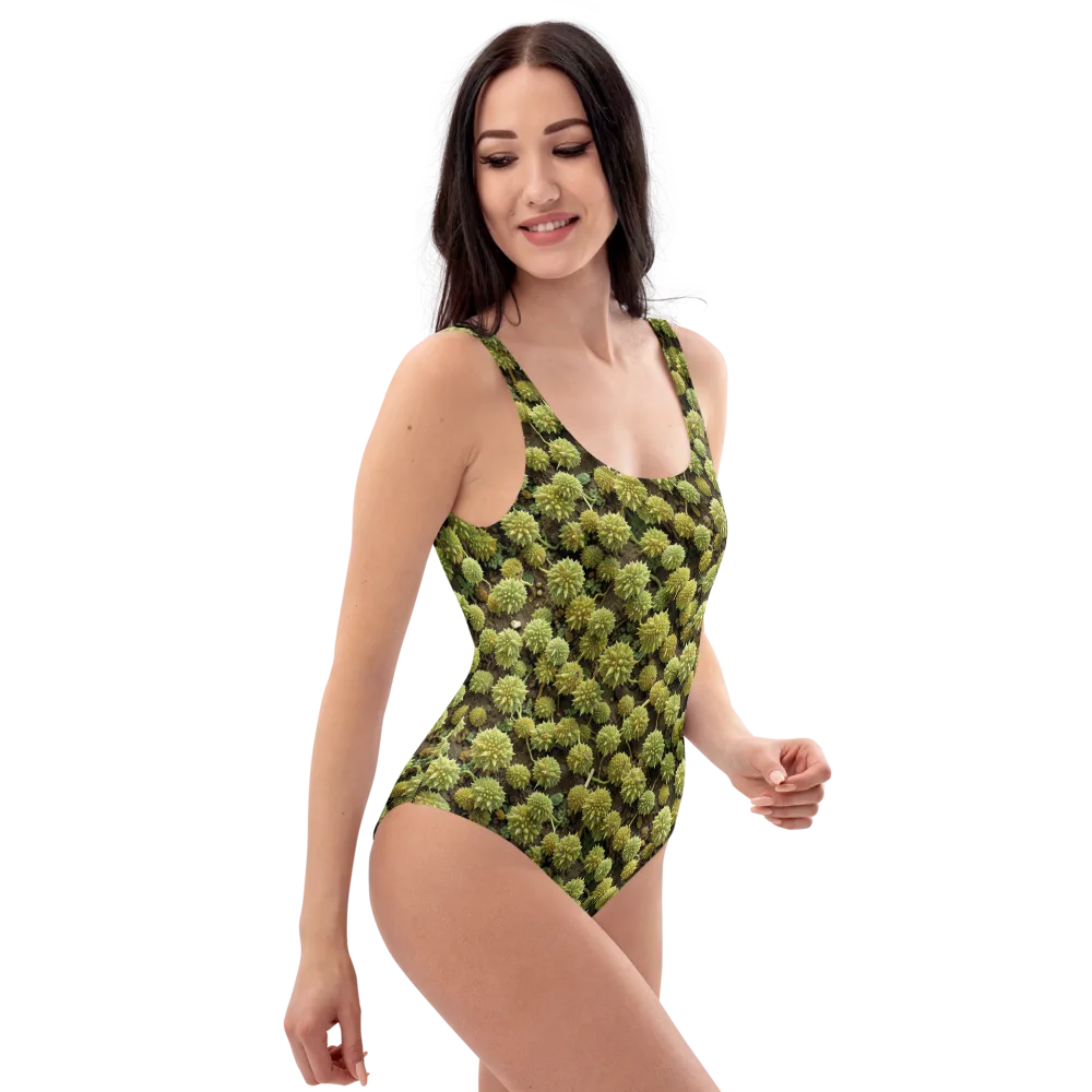 Verdant Starburst on One-Piece Swimsuit — Right