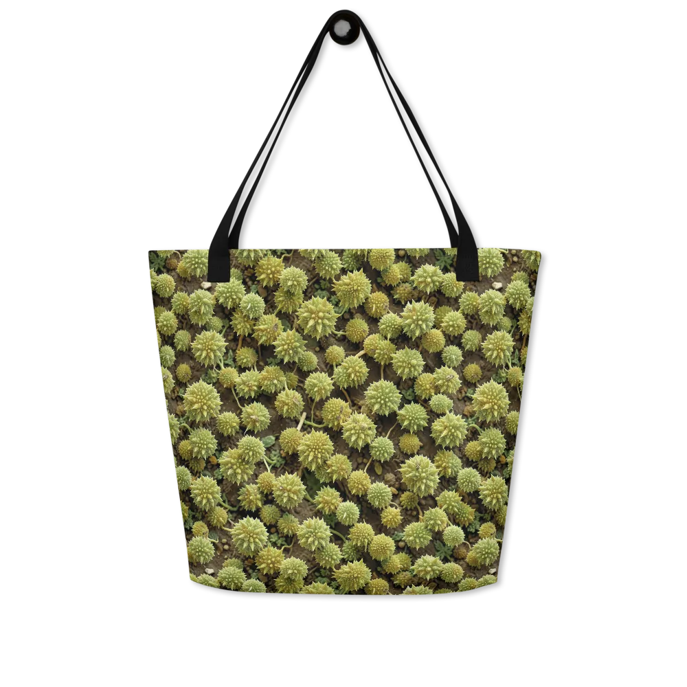 Verdant Starburst on Large Tote Bag W/ Pocket — Front