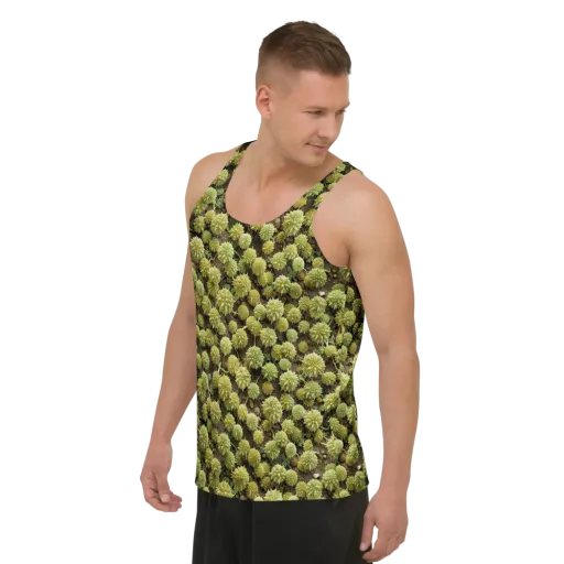 Verdant Starburst on a Men's Tank Top