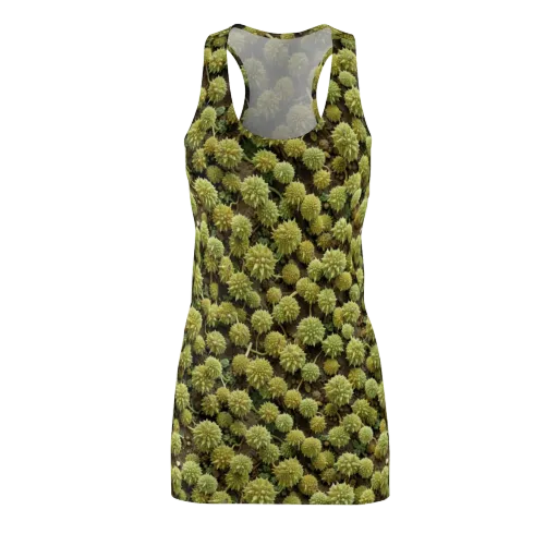 Verdant Starburst on a Racerback Dress