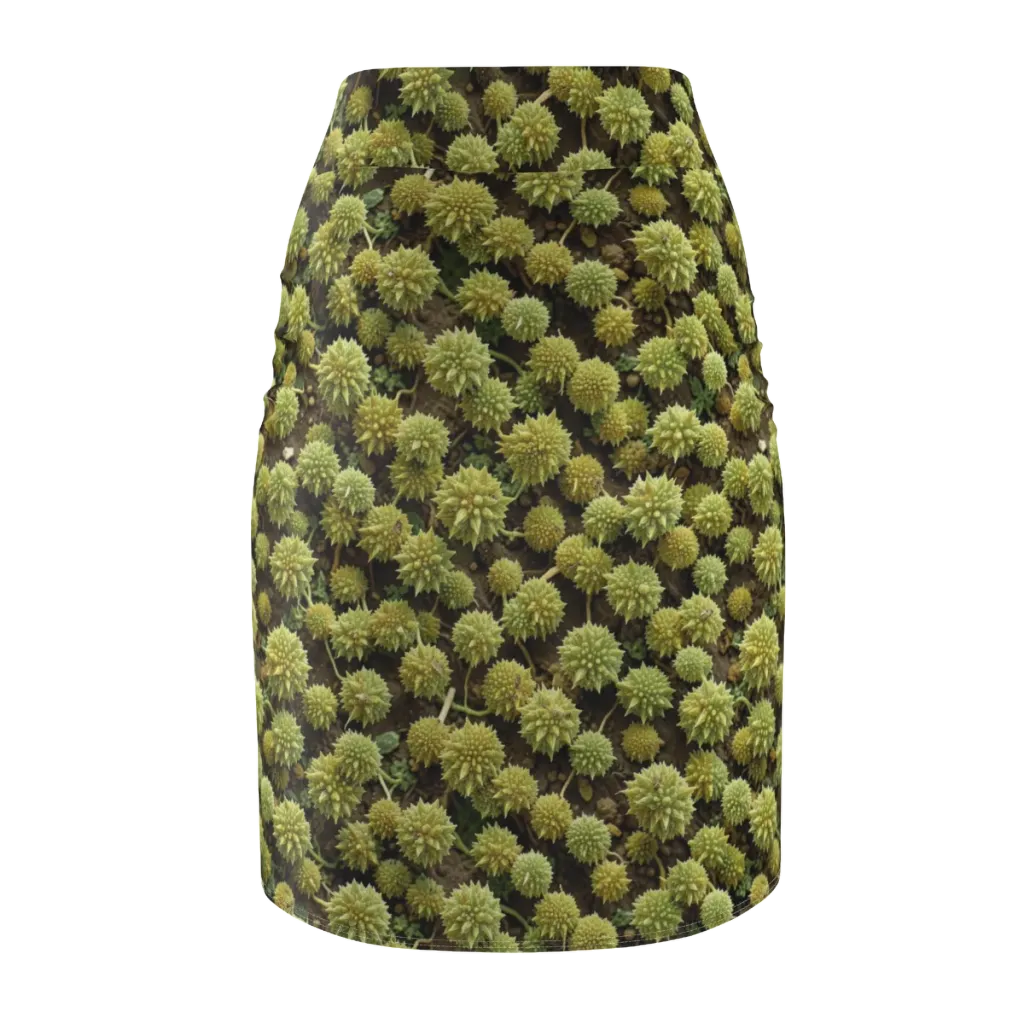 Verdant Starburst on Pencil Skirt — Back