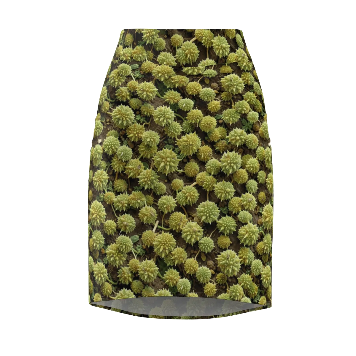 Verdant Starburst on Pencil Skirt — Front