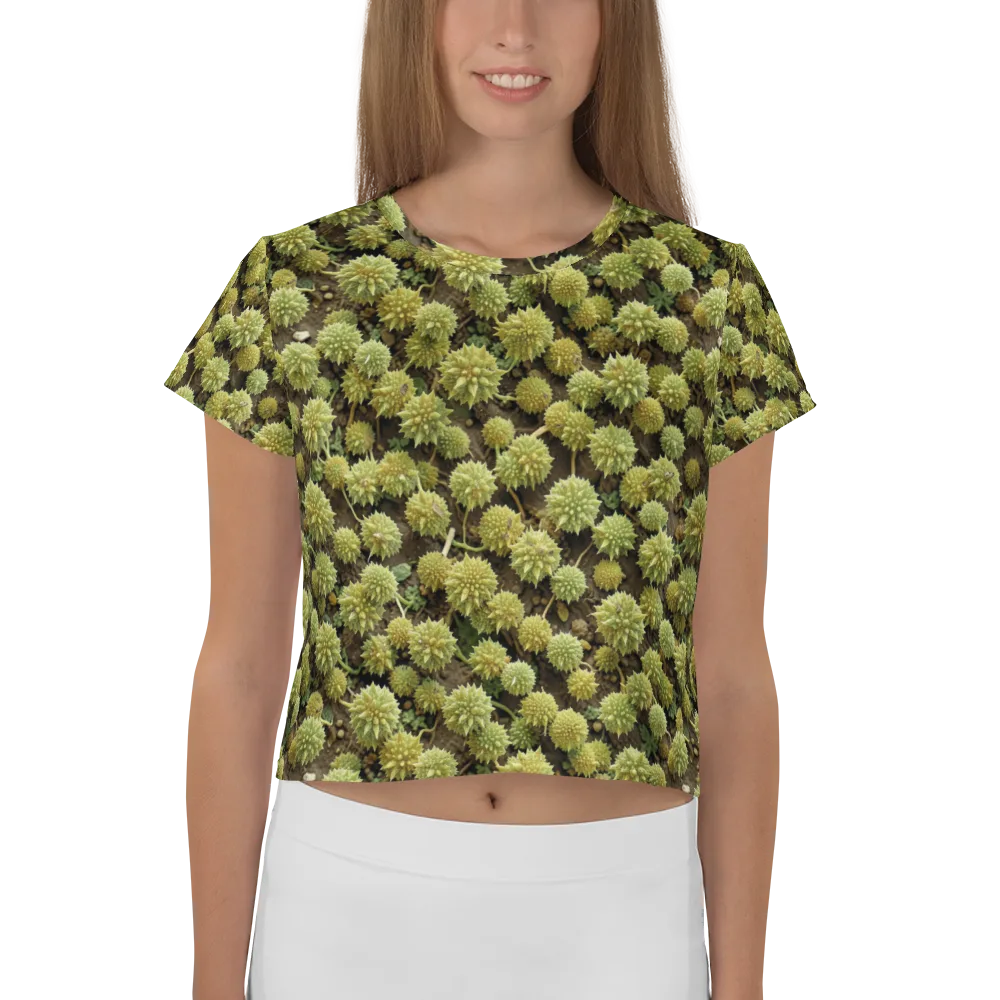Verdant Starburst on Crop Tee — Front