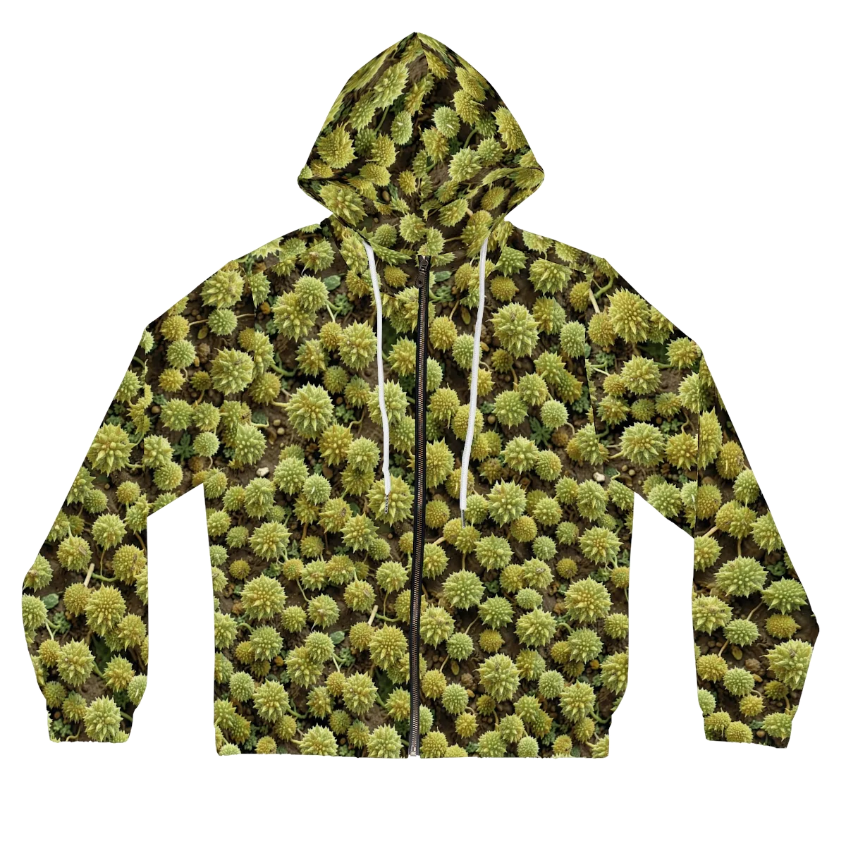 Verdant Starburst on Women's Full-Zip Hoodie — Front
