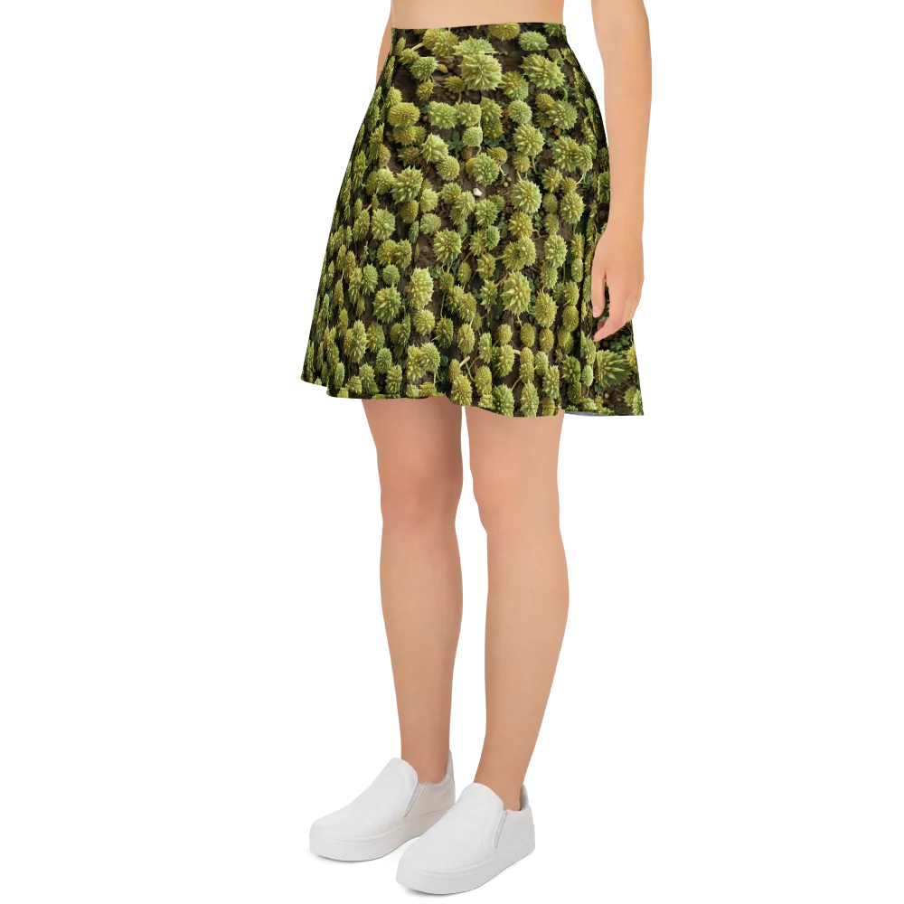 Verdant Starburst on Skater Skirt — Left