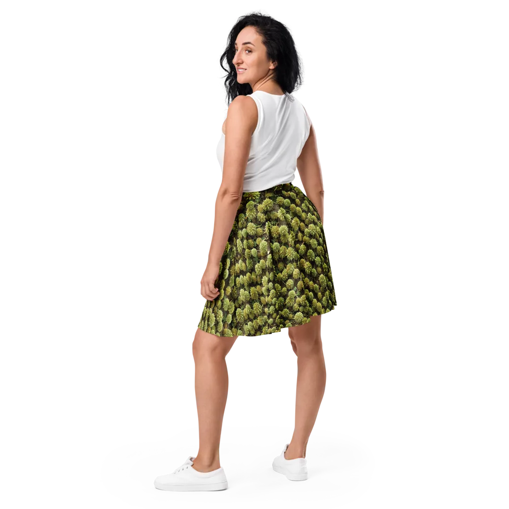 Verdant Starburst on Skater Skirt — Back