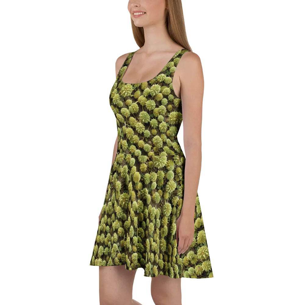 Verdant Starburst on Skater Dress — Left