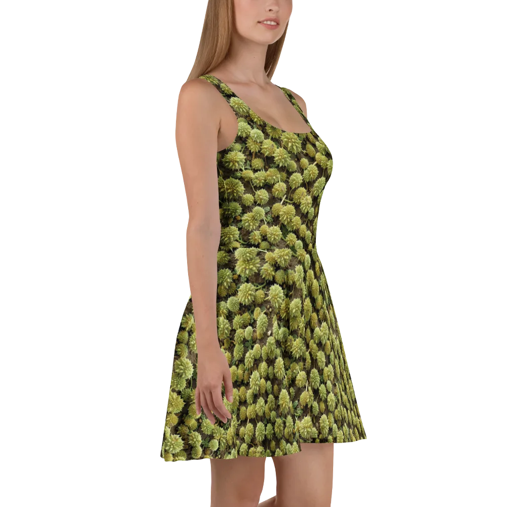 Verdant Starburst on Skater Dress — Right