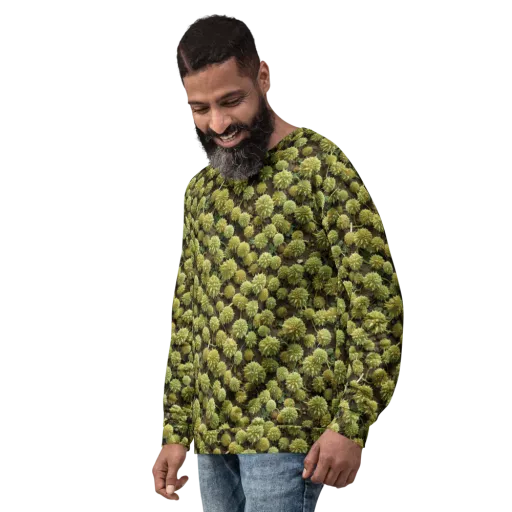 Verdant Starburst on a Sweatshirt
