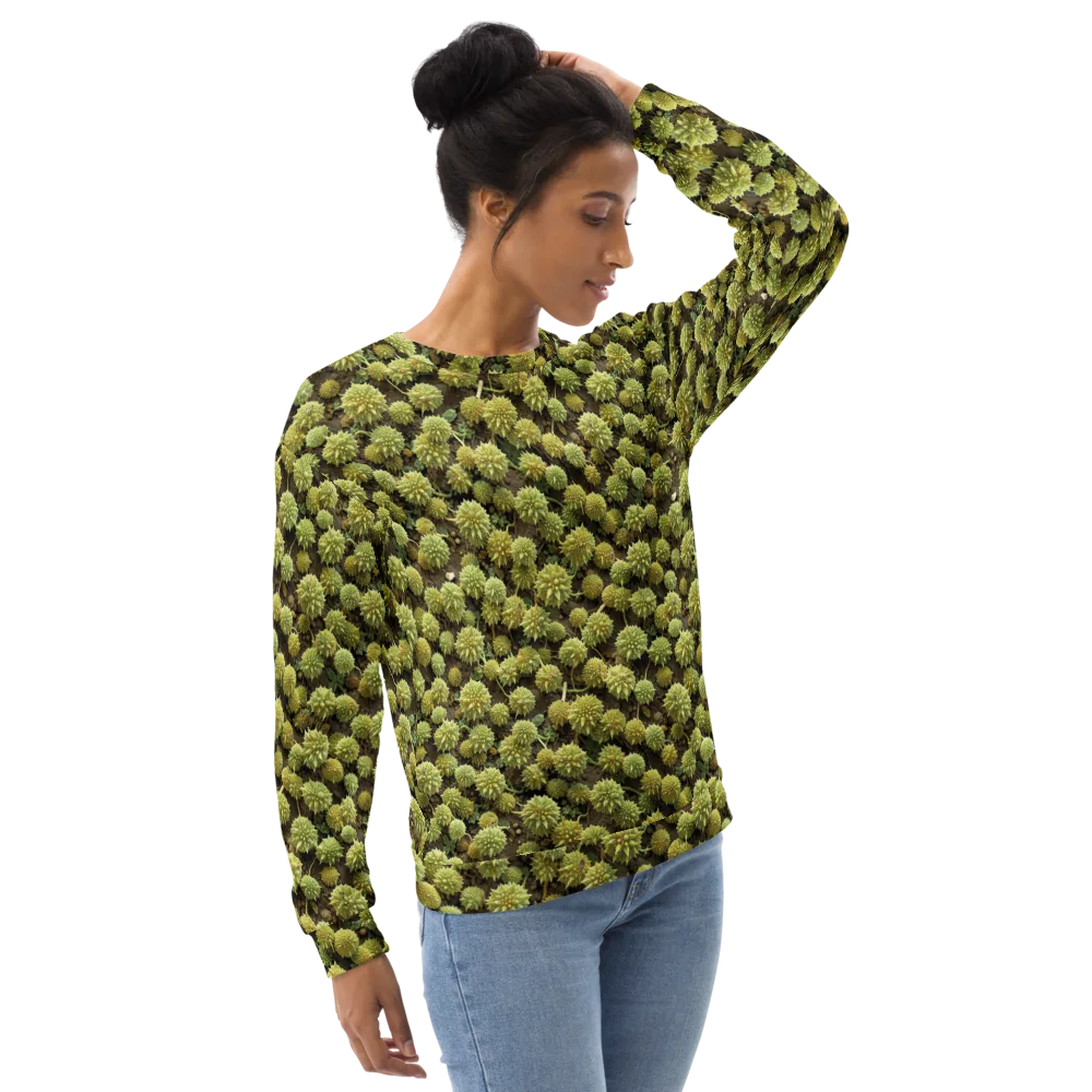 Verdant Starburst on Sweatshirt — Right Front