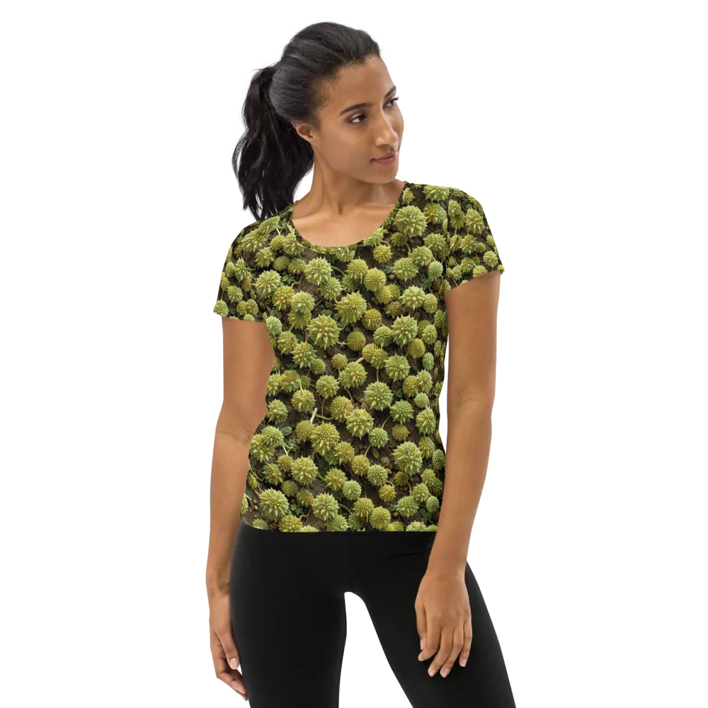 Verdant Starburst on Women's Athletic T-Shirt — Front