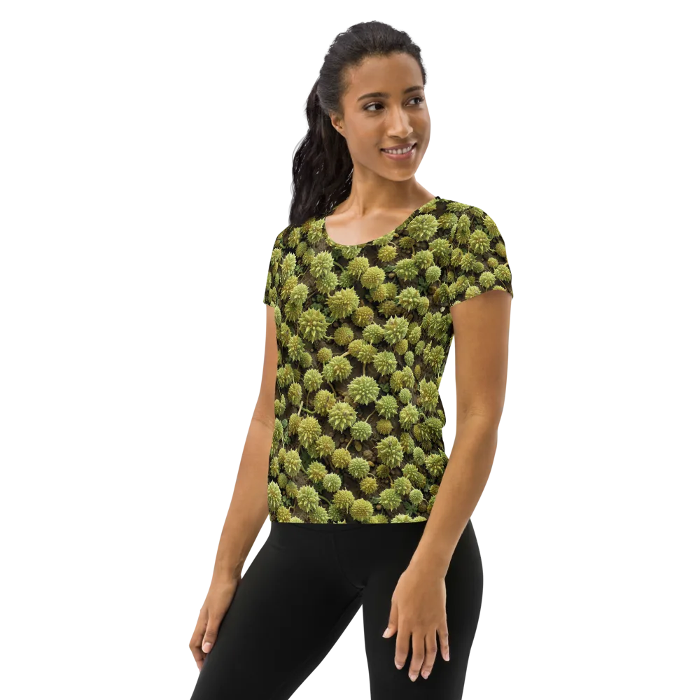 Verdant Starburst on Women's Athletic T-Shirt — Left