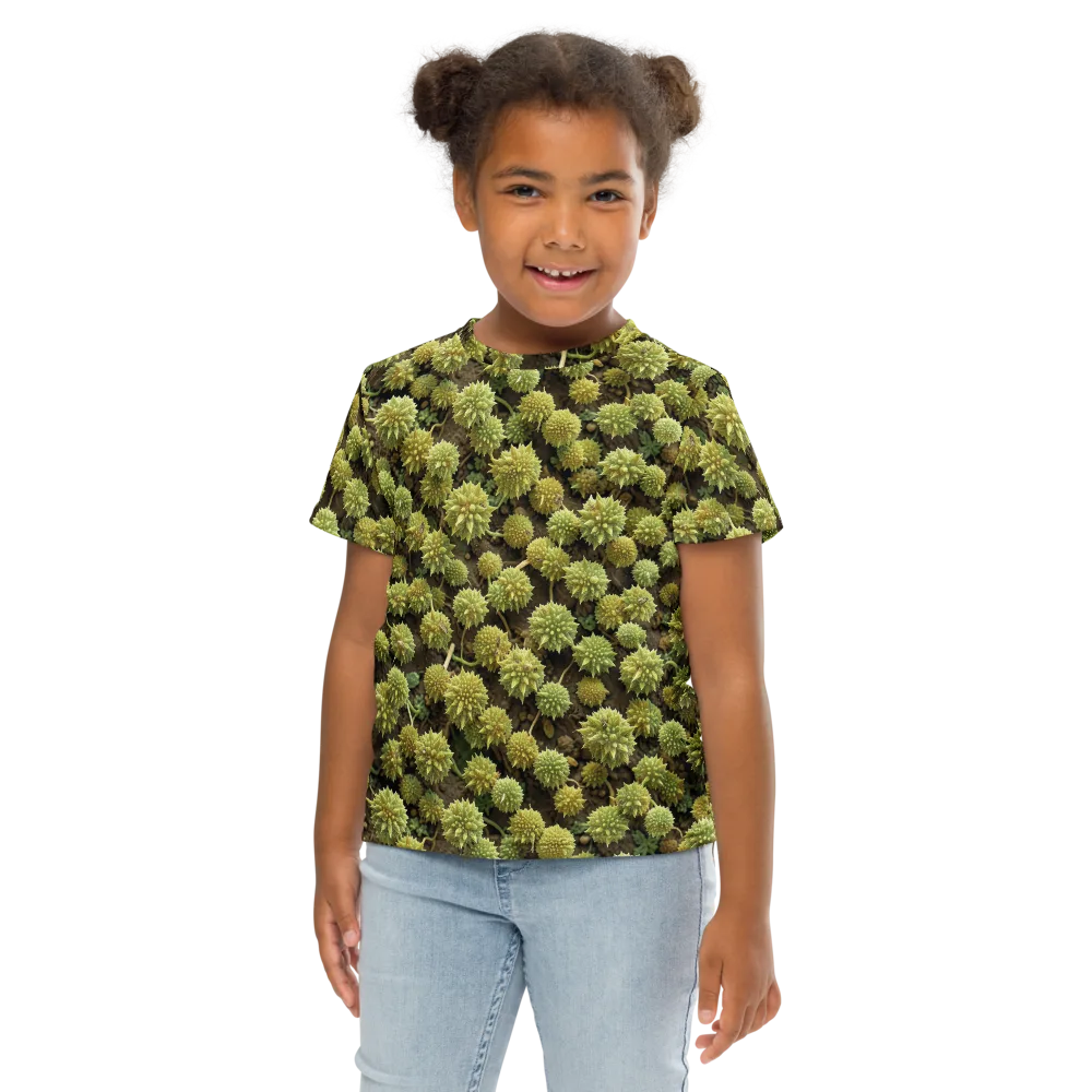 Verdant Starburst on Kids Crew Neck T-Shirt — Front