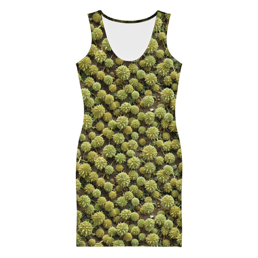 Verdant Starburst on Bodycon Dress — Front
