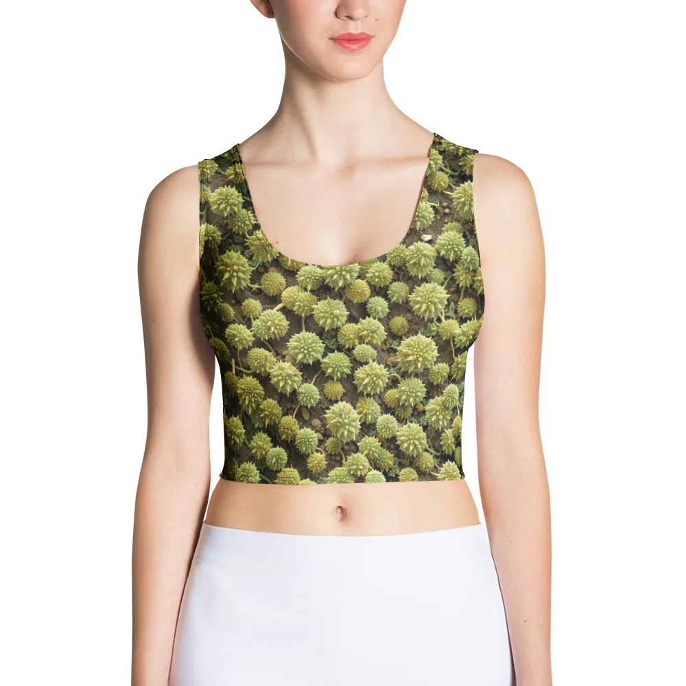 Verdant Starburst on Crop Top — Front