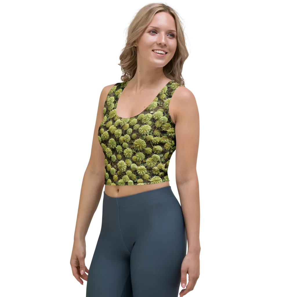 Verdant Starburst on Crop Top — Left Front