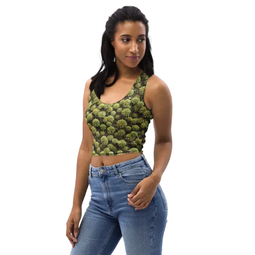 Verdant Starburst on a Crop Top