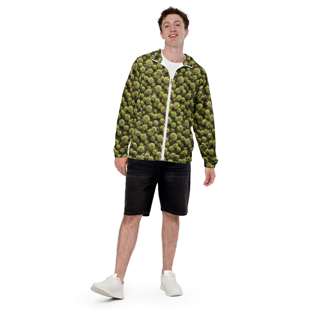 Verdant Starburst on Men's Windbreaker — Front