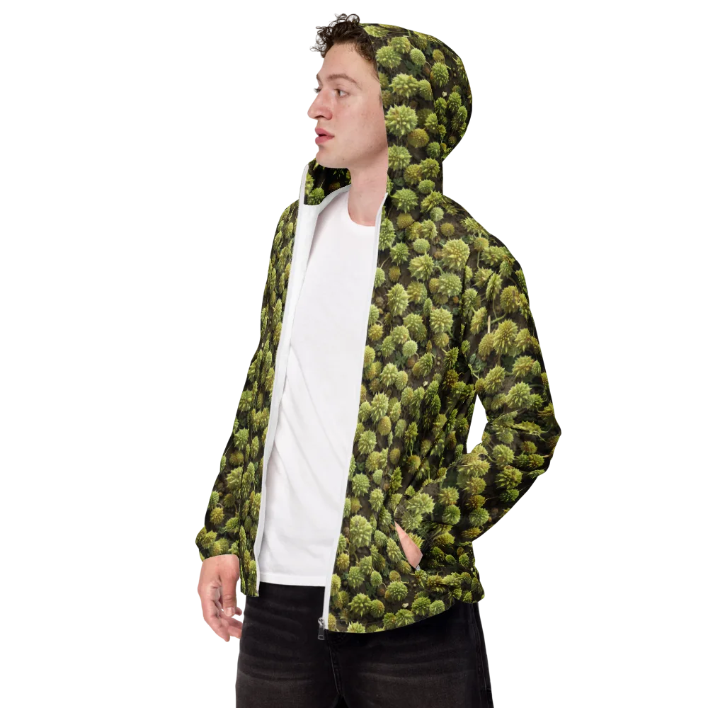 Verdant Starburst on Men's Windbreaker — Left Front