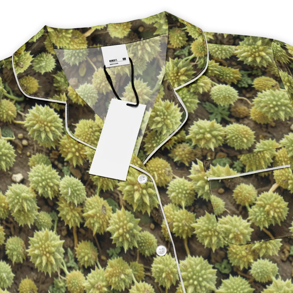 Verdant Starburst on Women's Short Sleeve Pajama Top — Product details