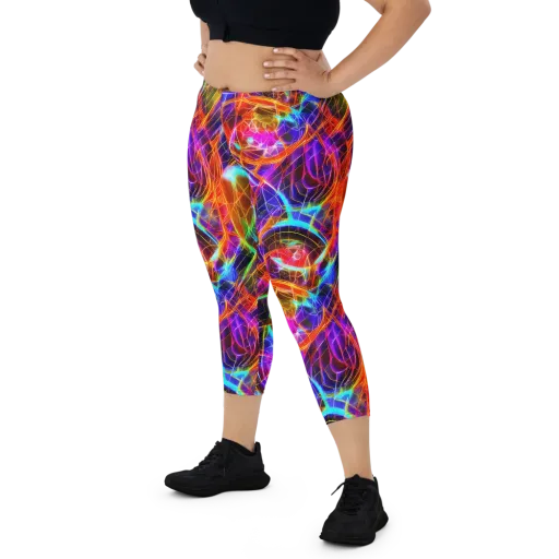 Fuchsia Current on a Capri Leggings