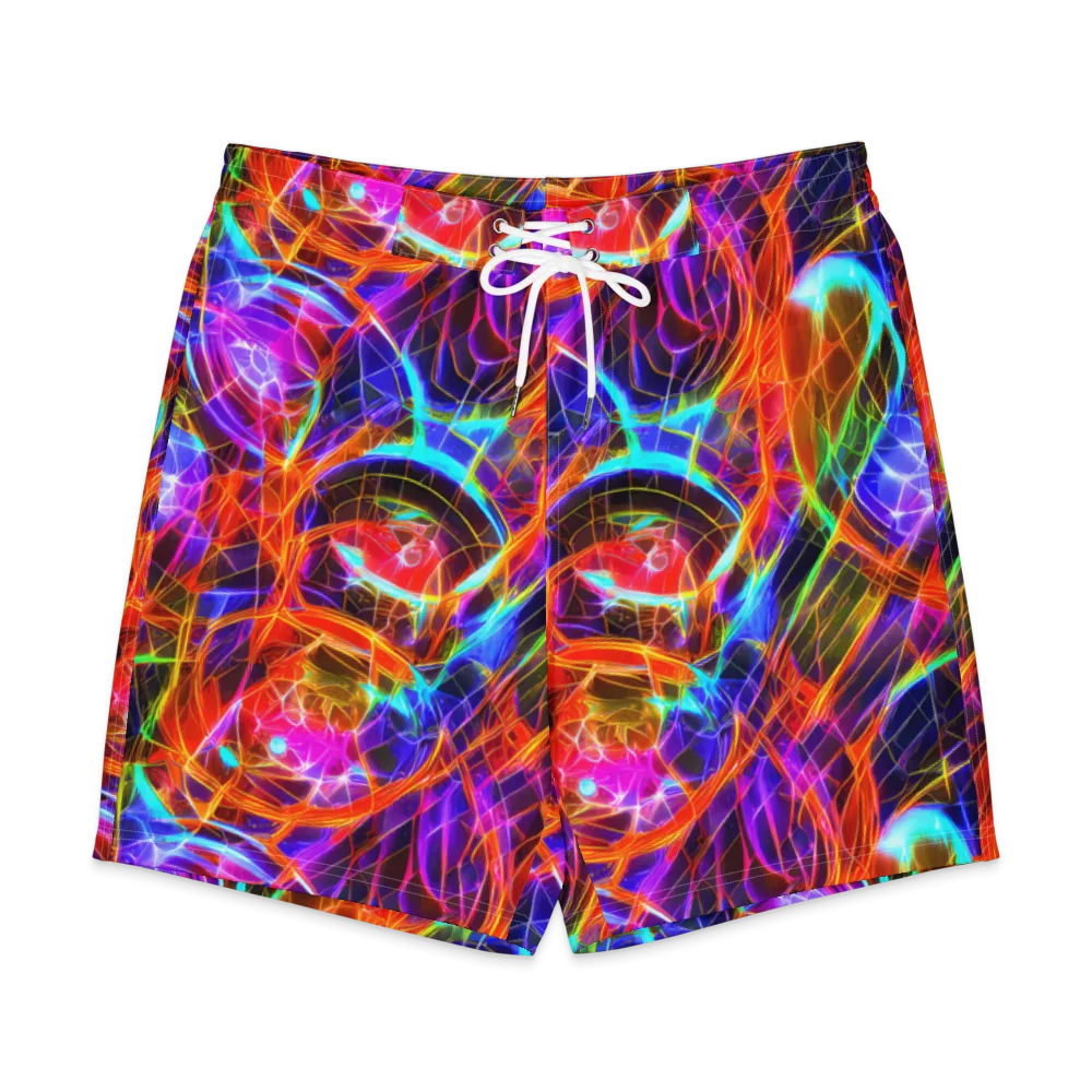 Fuchsia Current on Men's Board Shorts — Front