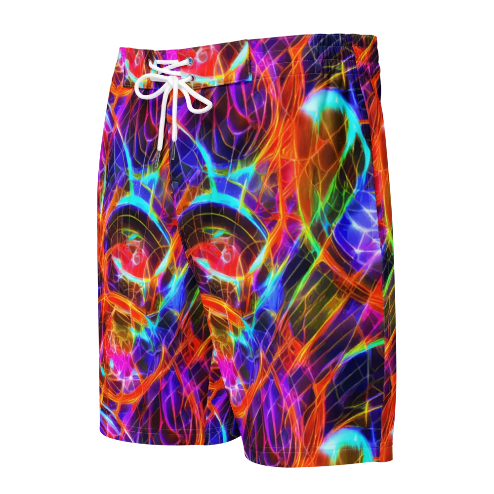 Fuchsia Current on Men's Board Shorts — Front