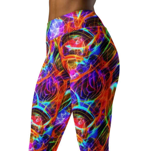 Fuchsia Current on a Yoga Leggings