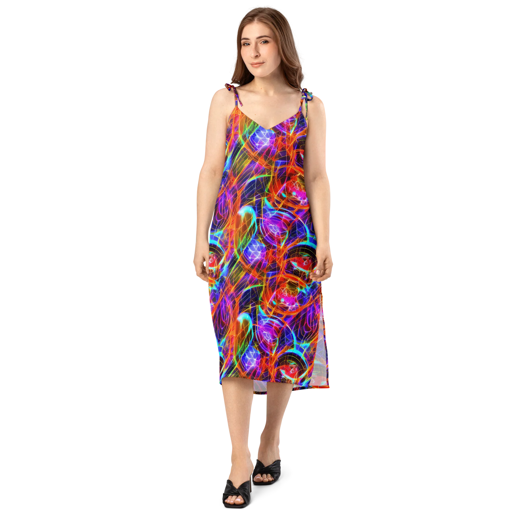 Fuchsia Current on Slip Dress — Front