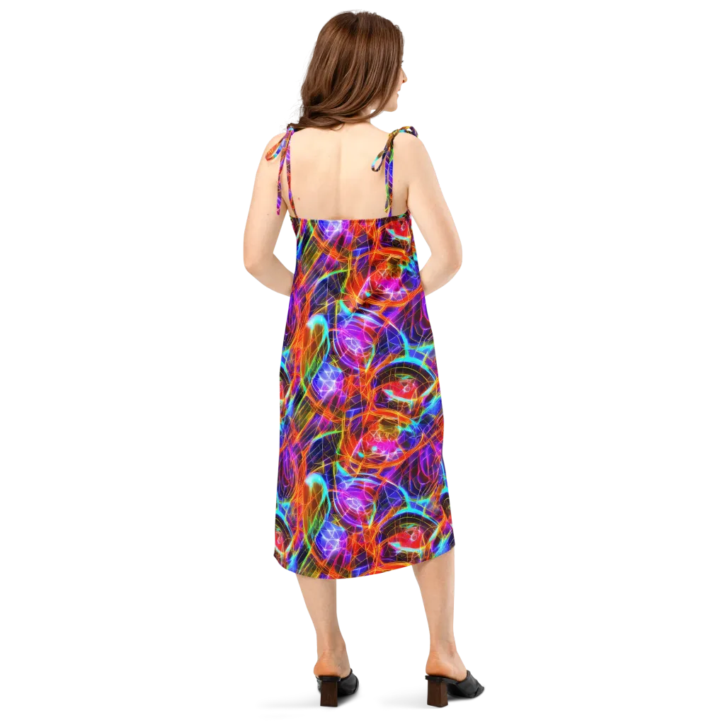 Fuchsia Current on Slip Dress — Back