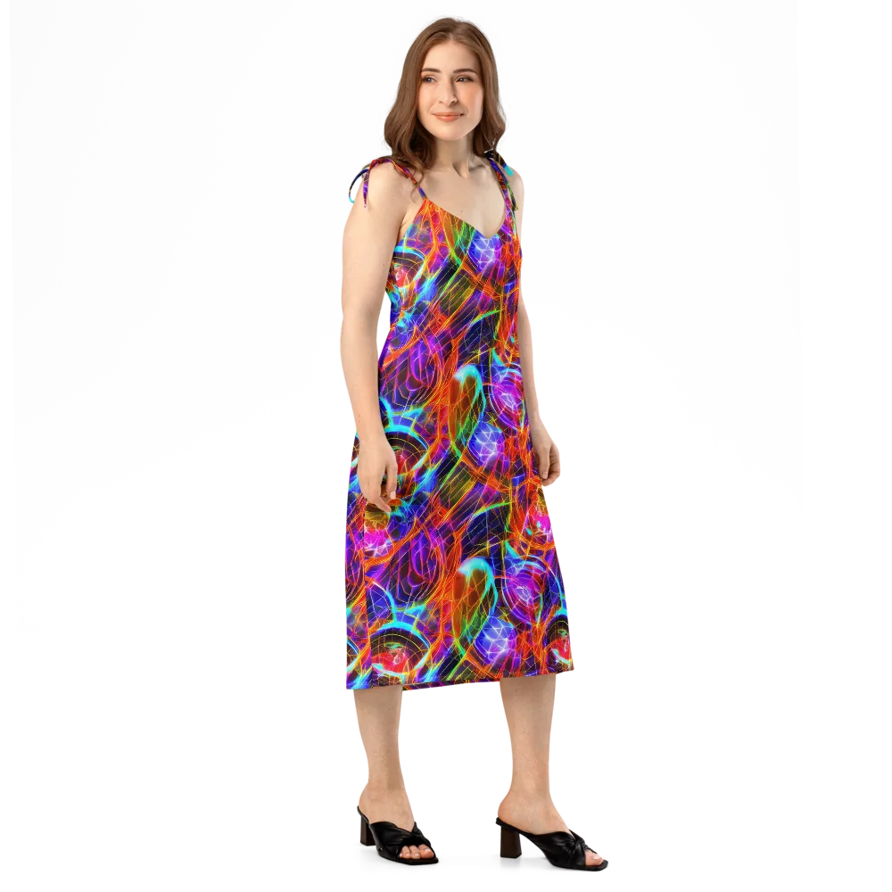 Fuchsia Current on Slip Dress — Right Front