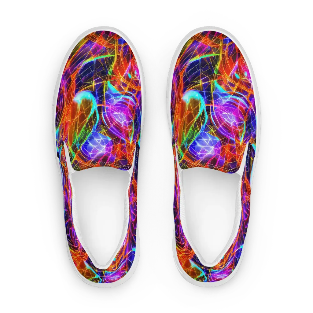 Fuchsia Current on Women's Slip-On Canvas Shoes — Front