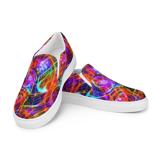Fuchsia Current on a Women's Slip-On Canvas Shoes