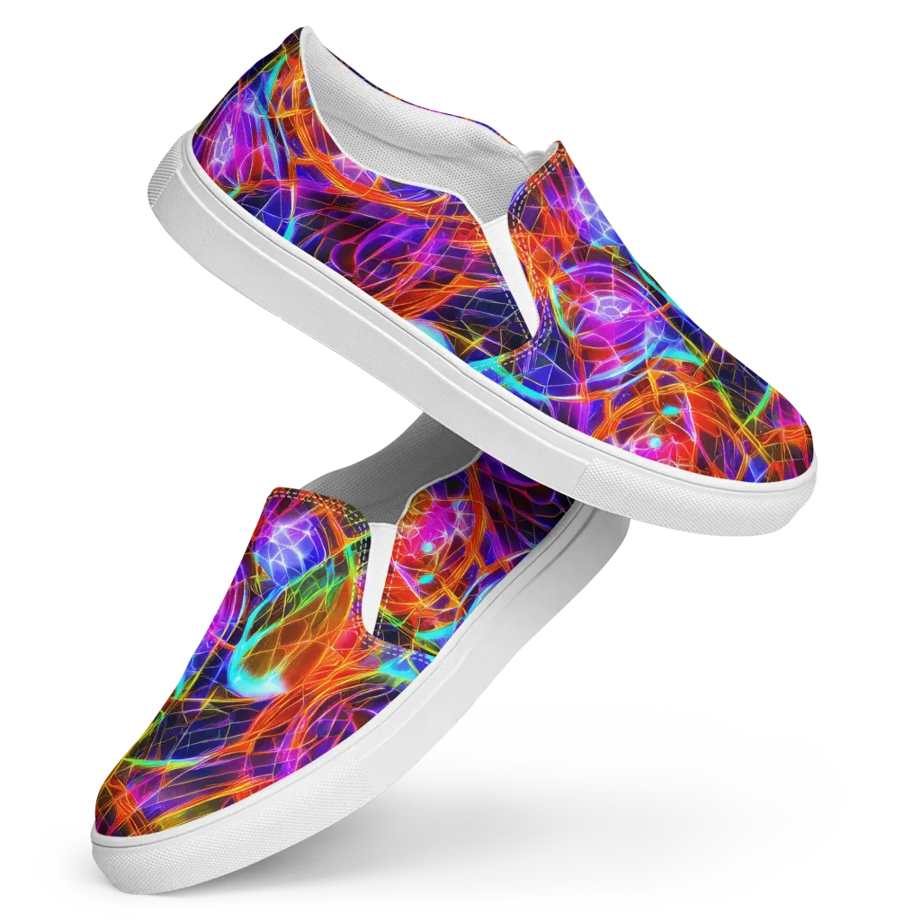 Fuchsia Current on Women's Slip-On Canvas Shoes — Front