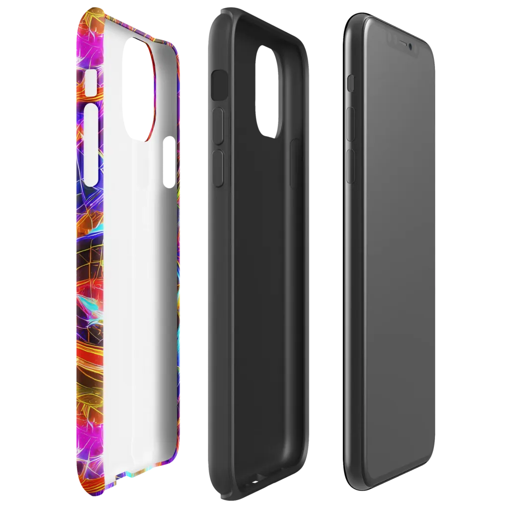 Fuchsia Current on Tough Case for iPhone® — Right