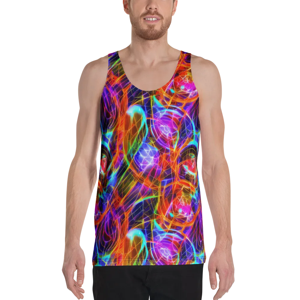 Fuchsia Current on Men's Tank Top — Front