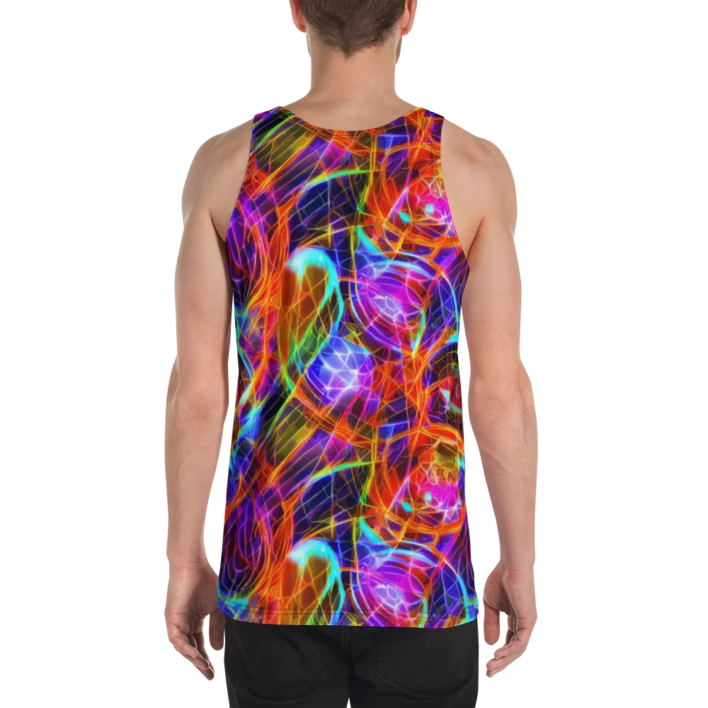 Fuchsia Current on Men's Tank Top — Back