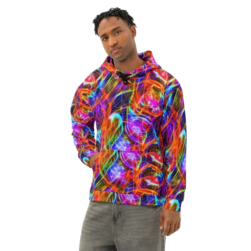 Fuchsia Current on a Cotton Hoodie