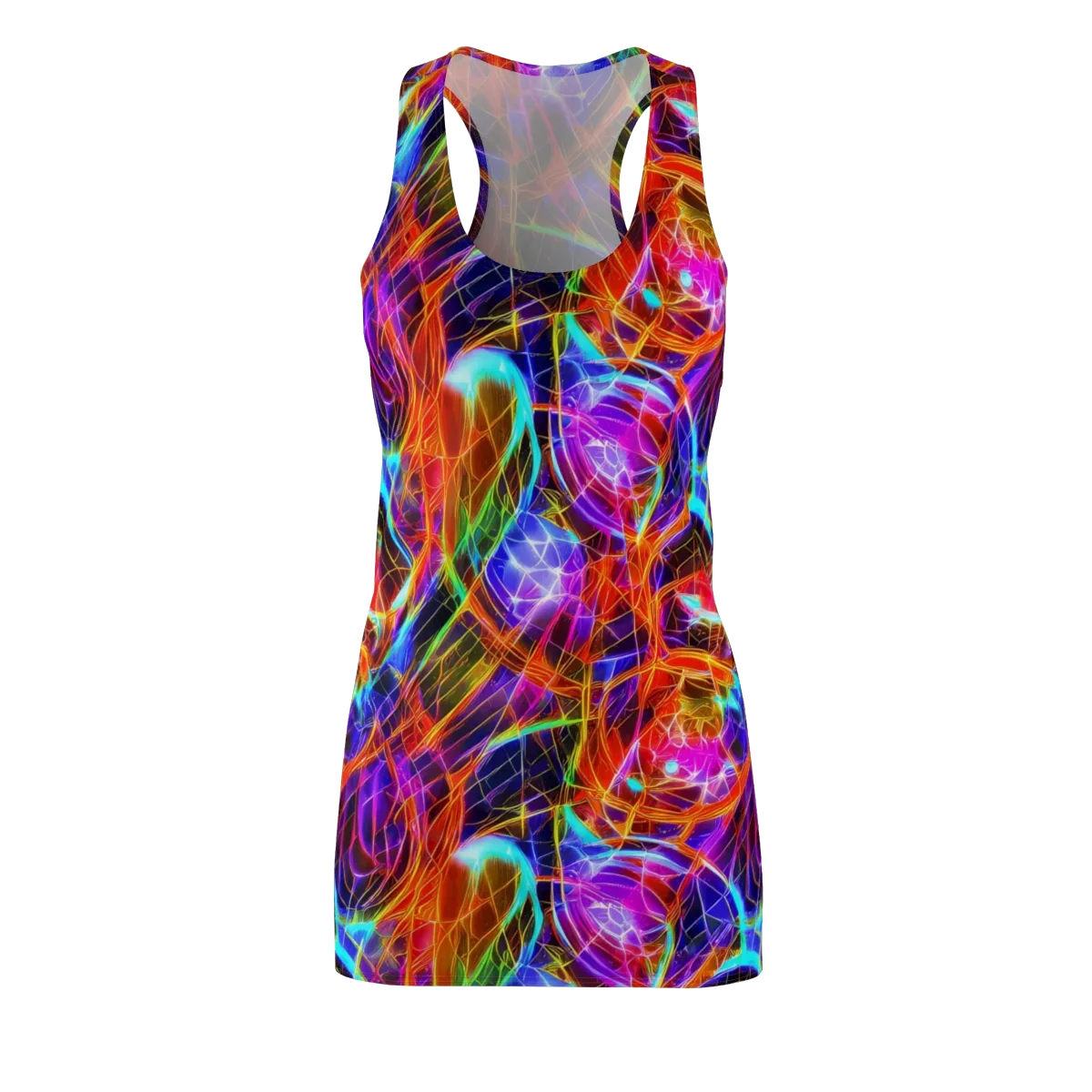 Fuchsia Current on Racerback Dress — Front