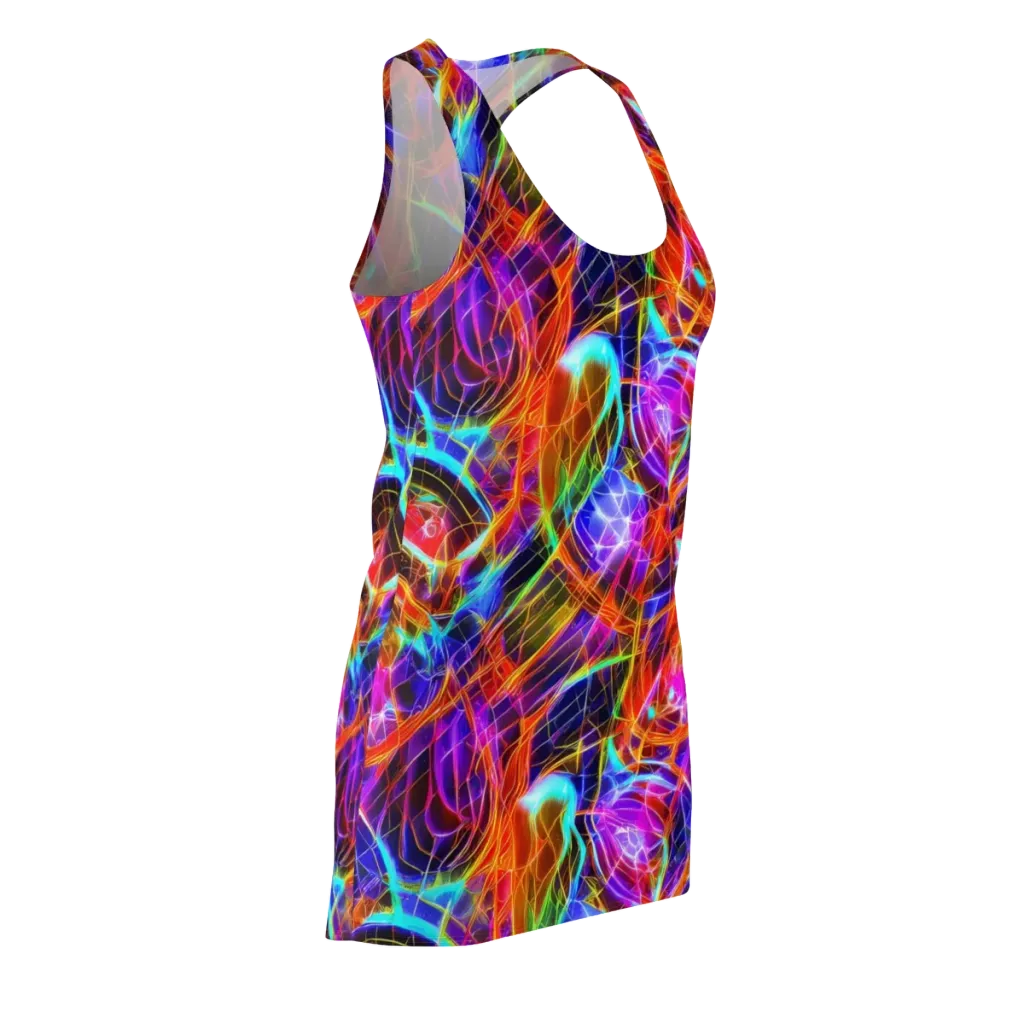Fuchsia Current on Racerback Dress — Front Side