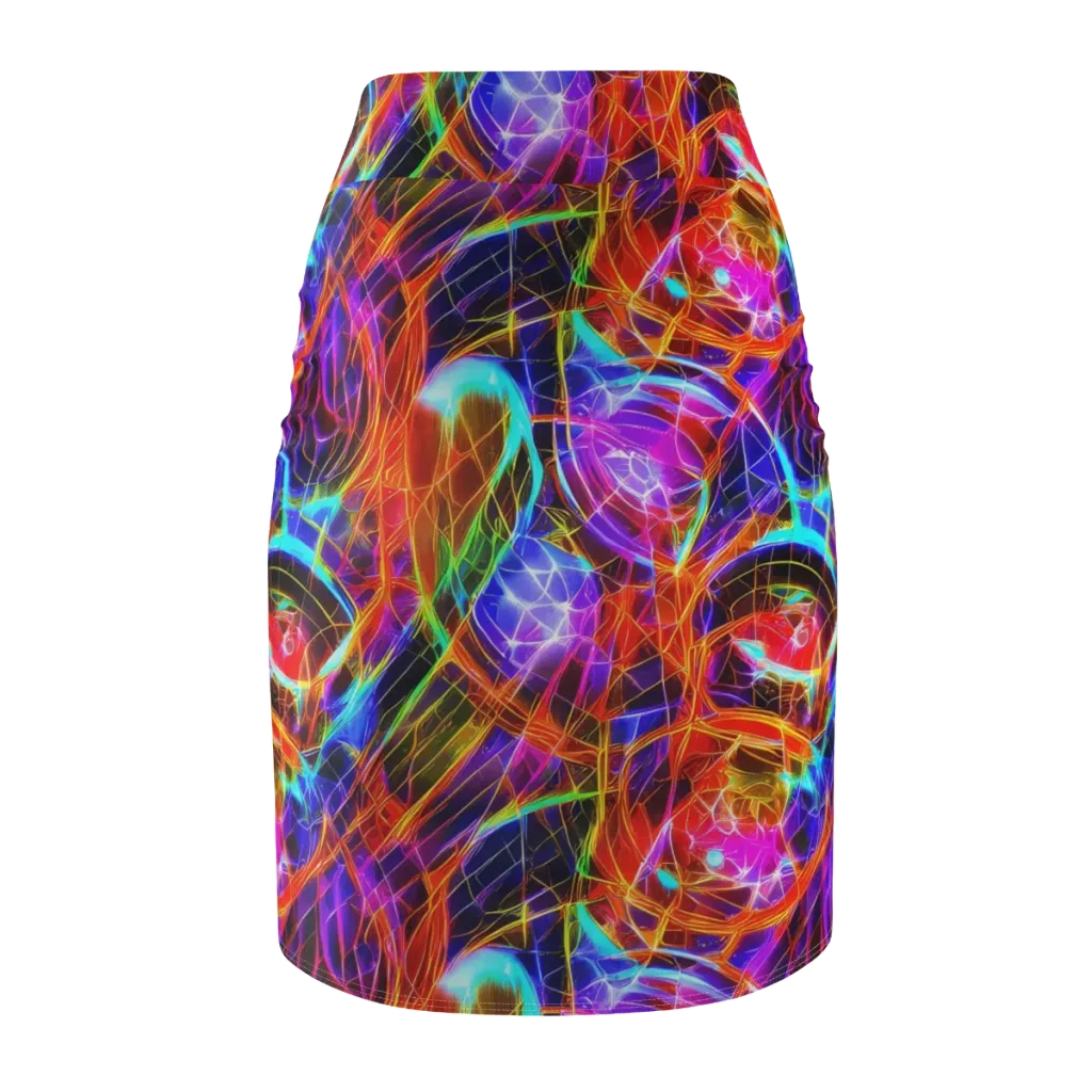 Fuchsia Current on Pencil Skirt — Back