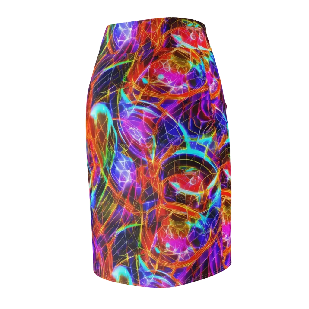 Fuchsia Current on Pencil Skirt — Back Side