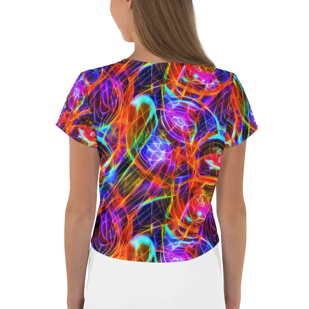 Fuchsia Current on Crop Tee — Back