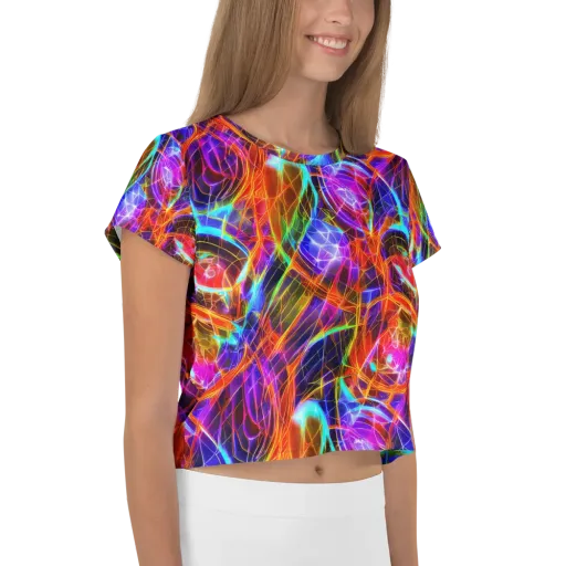Fuchsia Current on a Crop Tee