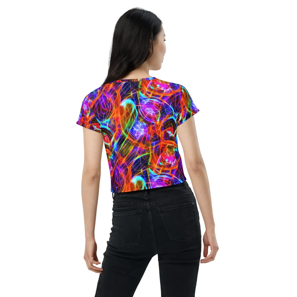 Fuchsia Current on Crop Tee — Back