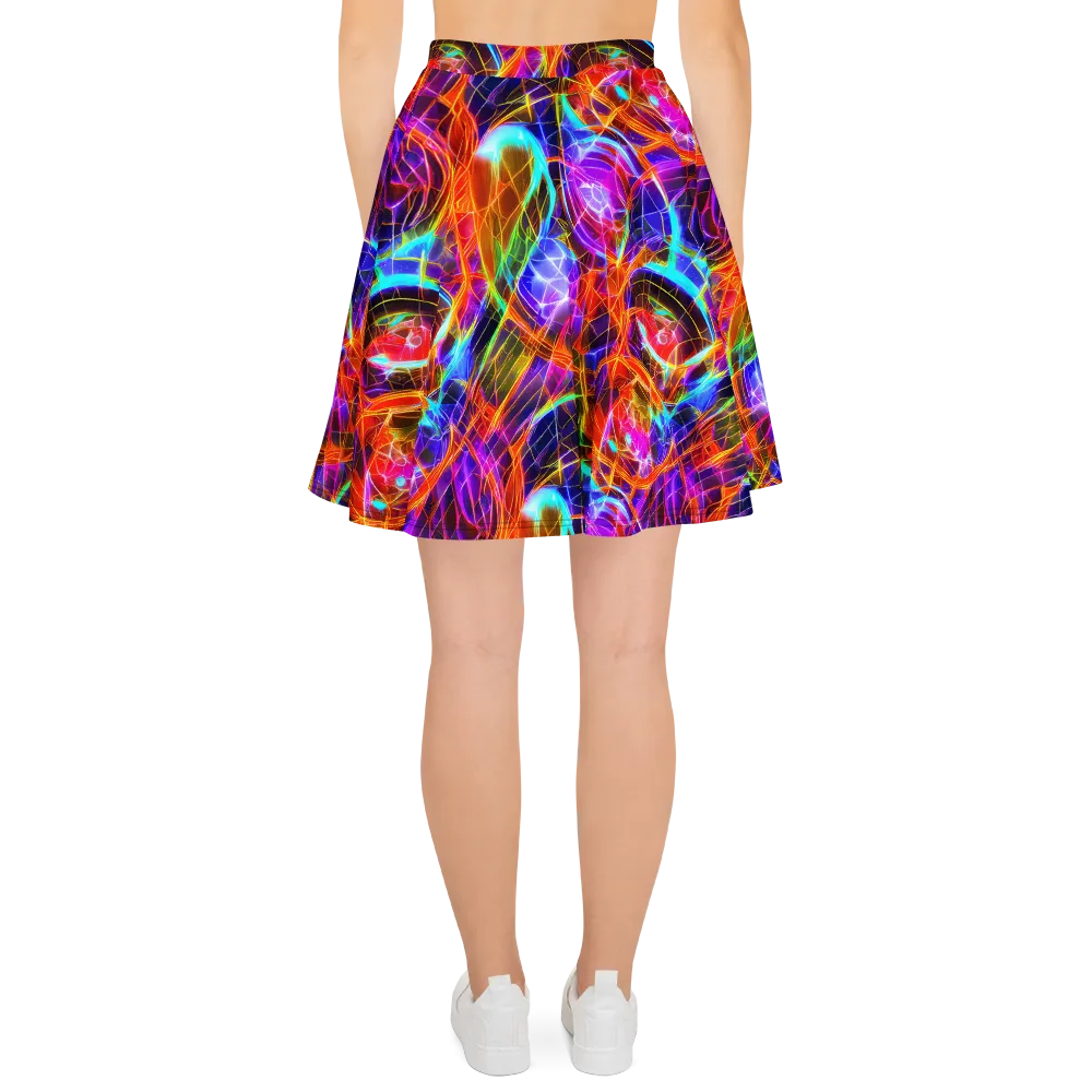 Fuchsia Current on Skater Skirt — Back